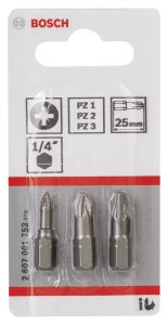Bosch 3 Parça ExtraHard PZ1/2/3*25 mm