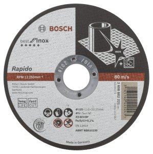 Bosch 125*1,0 mm Inox Rapido Turbo Seri