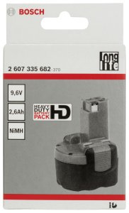 Bosch 9,6 V 2,6 Ah HD NiMh O-Pack Akü