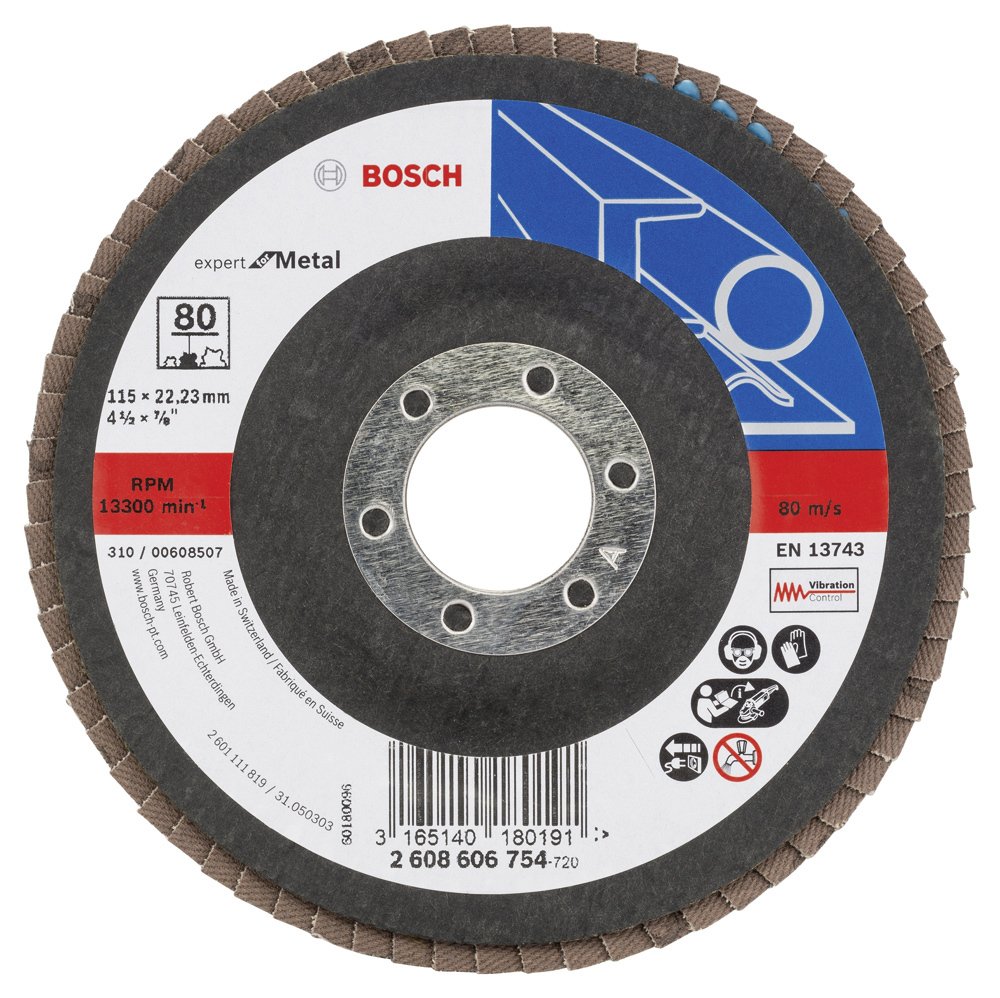 Bosch 115 mm 80 K Expert for Metal Flap Disk