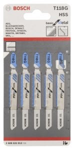 Bosch T 118 G Basic for Metal 5'li