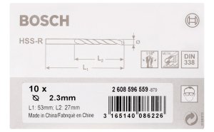 Bosch HSS-R 2,3*53 mm 10'lu Paket