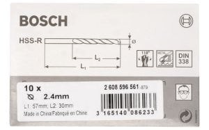 Bosch HSS-R 2,4*57 mm 10'lu Paket