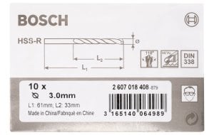 Bosch HSS-R 3*61 mm 10'lu Paket