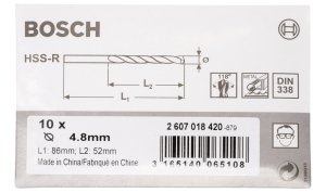 Bosch HSS-R 4,8*86 mm 10'lu Paket