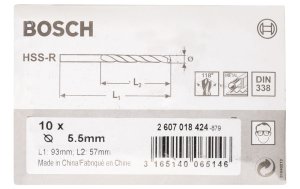 Bosch HSS-R 5,5*93 mm 10'lu Paket