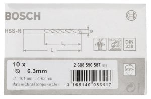 Bosch HSS-R 6,3*101 mm 10'lu Paket