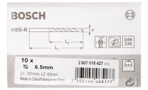 Bosch HSS-R 6,5*101 mm 10'lu Paket