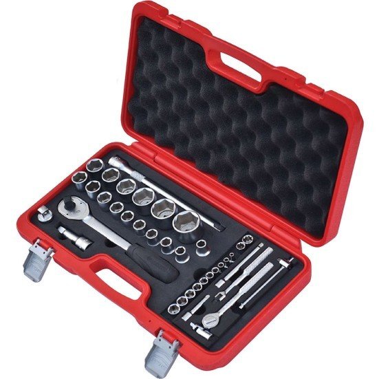 İzeltaş Kombine Altı Köşe Lokma Anahtar Takımı 1/4'' - 1/2'' (38 Parça)