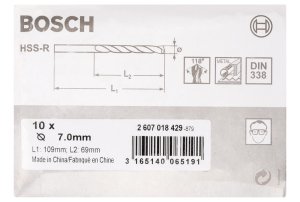 Bosch HSS-R 7*109 mm 10'lu Paket