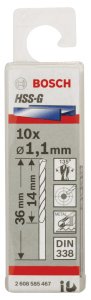 Bosch HSS-G 1,1*36 mm 10'lu Paket