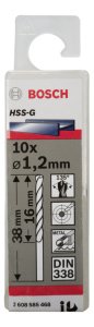 Bosch HSS-G 1,2*38 mm 10'lu Paket