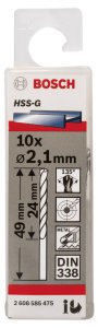 Bosch HSS-G 2,1*49 mm 10'lu Paket