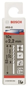 Bosch HSS-G 2,2*53 mm 10'lu Paket
