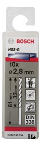 Bosch HSS-G 2,8*61 mm 10'lu Paket