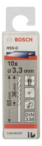 Bosch HSS-G 3,3*65 mm 10'lu Paket