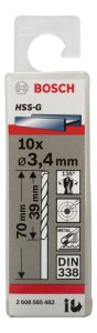 Bosch HSS-G 3,4*70 mm 10'lu Paket