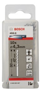 Bosch HSS-G 4,3*80 mm 10'lu Paket