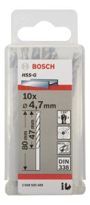 Bosch HSS-G 4,7*80 mm 10'lu Paket