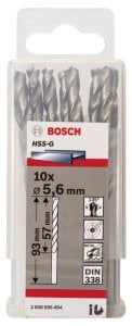 Bosch HSS-G 5,6*93 mm 10'lu Paket