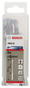 Bosch HSS-G 8*117 mm 5'li Paket