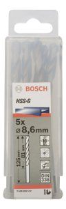 Bosch HSS-G 8,6*125 mm 5'li Paket