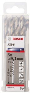 Bosch HSS-G 9,1*125 mm 5'li Paket