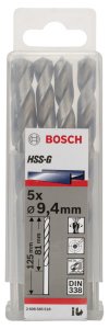 Bosch HSS-G 9,4*125 mm 5'li Paket