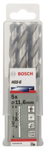 Bosch HSS-G 11,6*142 mm 5'li Paket
