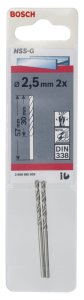 Bosch HSS-G 2,5*57 mm 2'li Paket