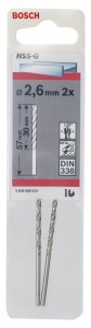 Bosch HSS-G 2,6*57 mm 2'li Paket