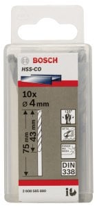Bosch HSS-Co 4*75 mm 10'lu Paket