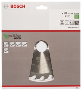 Bosch Optiline Wood 190*30 mm 24 Diş