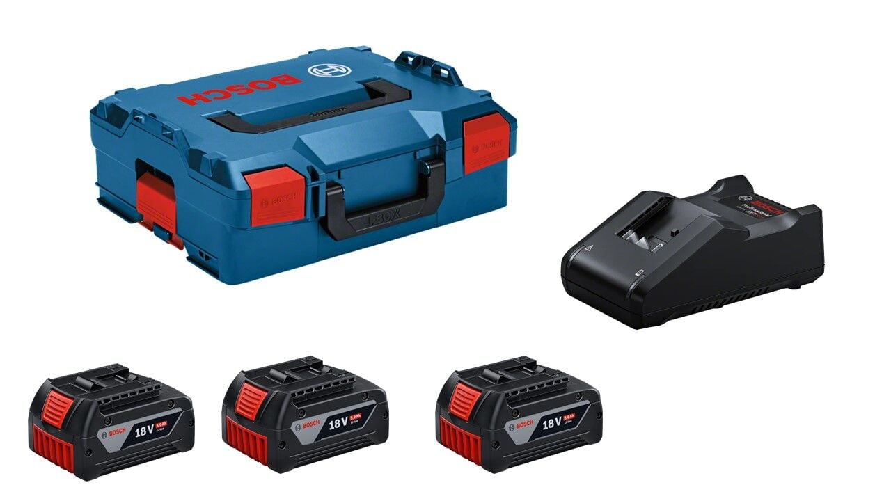 Bosch Professional GBA 18 V 5,0 Ah (x3) + GAL 18-40 CV L-Boxx