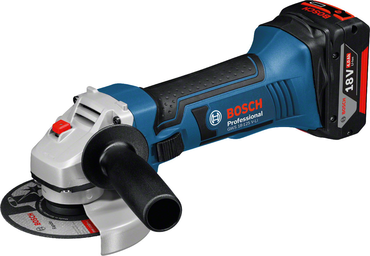 Bosch Professional GWS 18-125 V-LI  4 Ah Çift Akülü Taşlama - L-boxx Çantalı