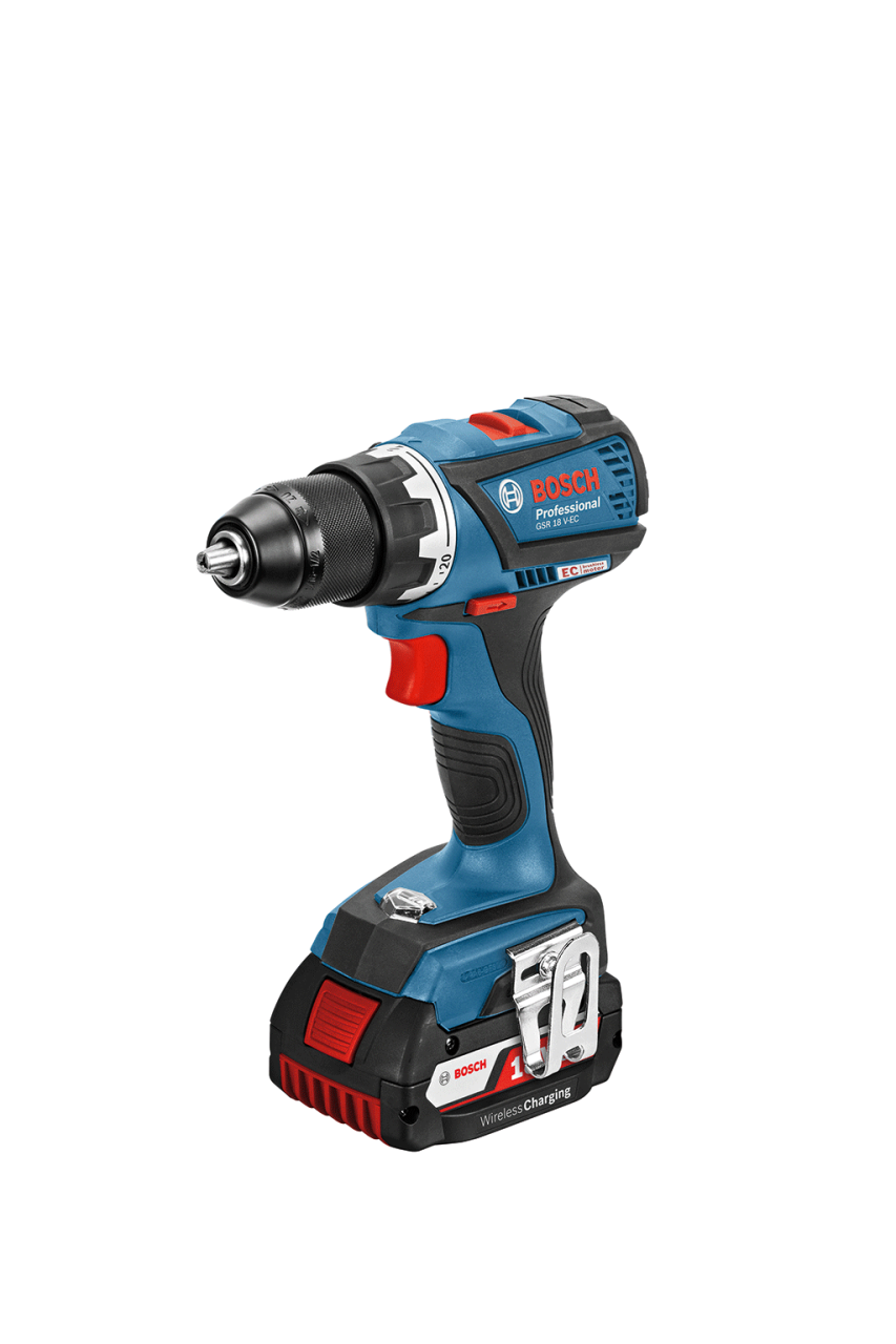 Bosch Professional GSR 18 V-EC WLC 2 Ah Çift Akülü Delme/Vidalama - Kablosuz Şarj Sistemi