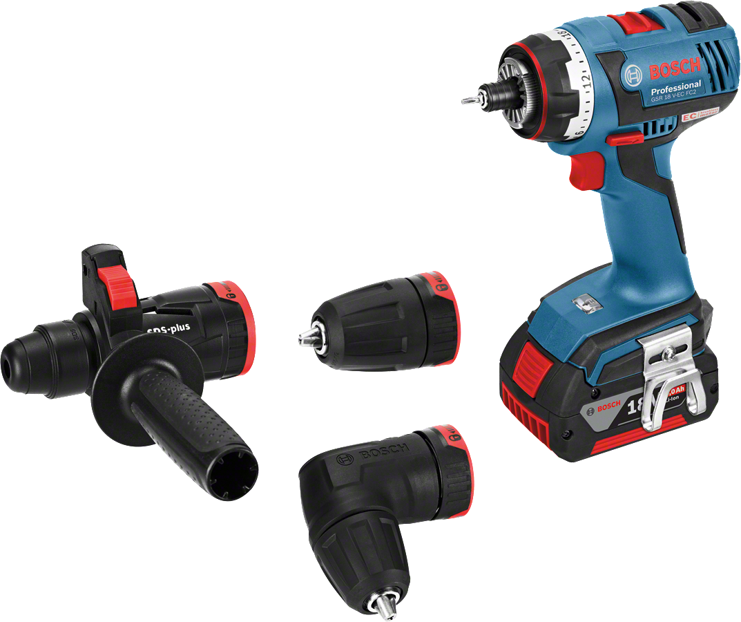 Bosch Professional GSR 18 V-EC FC2 Set 4 Ah Çift Akülü Delme/Vidalama - Kömürsüz Motor
