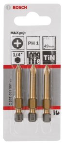 Bosch MaxGrip PH1*49 mm 3'lü