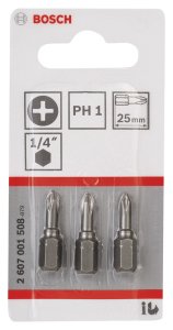 Bosch ExtraHard PH1*25 mm 3'lü