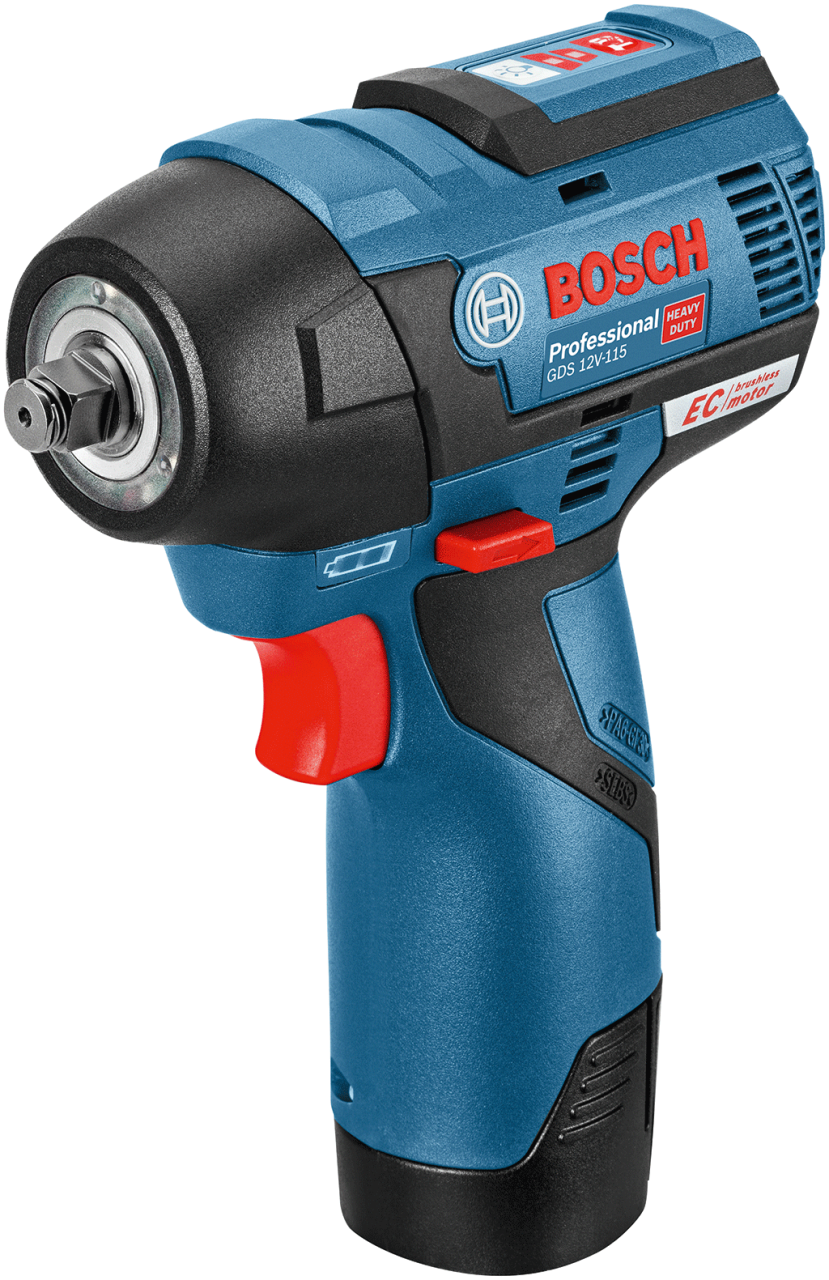 Bosch Professional GDS 12 V-115 EC 1,5 Ah Çift Akülü Darbeli Somun Sıkma - Kömürsüz Motor