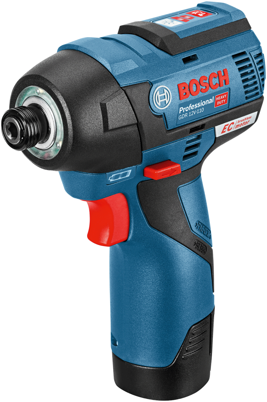 Bosch Professional GDR 12 V-110 EC 12 Volt 2,5 Ah Çift Akülü Darbeli Somun Sıkma - Kömürsüz motor