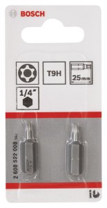 Bosch ExtraHard Security-Torx® T9H*25 mm 2'li