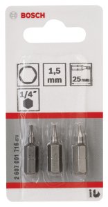 Bosch ExtraHard HEX1.5*25 mm 3'lü