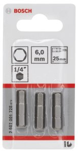 Bosch ExtraHard HEX6*25 mm 3'lü